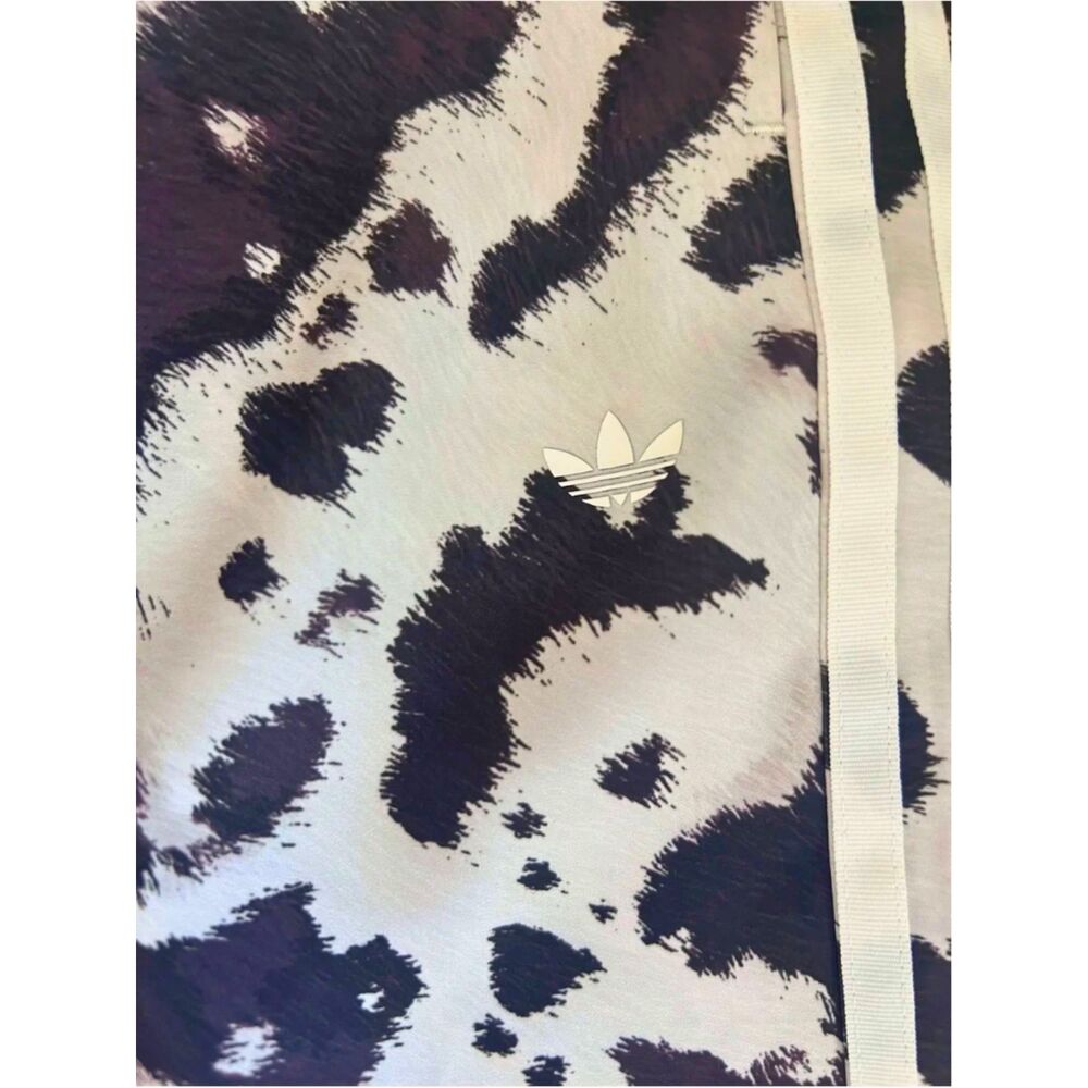NWT Adidas Cow Print Wide Leg Track Pants 2XS SOLD OUT Rare Retro - Picture 4 of 4